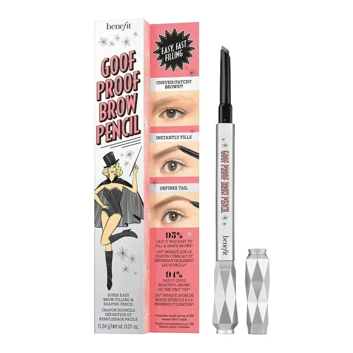 Benefit Cosmetics Goof Proof Eyebrow Pencil 3.75 Warm Medium Brown 0.17g