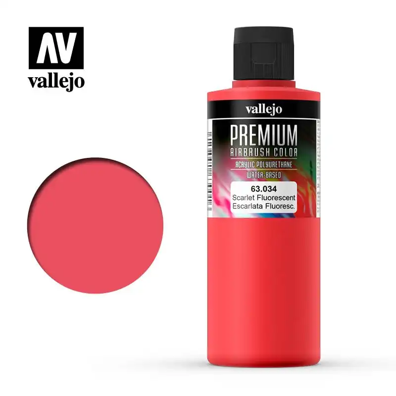 Vallejo Premium Colour - Fluorescent Scarlet 200ml