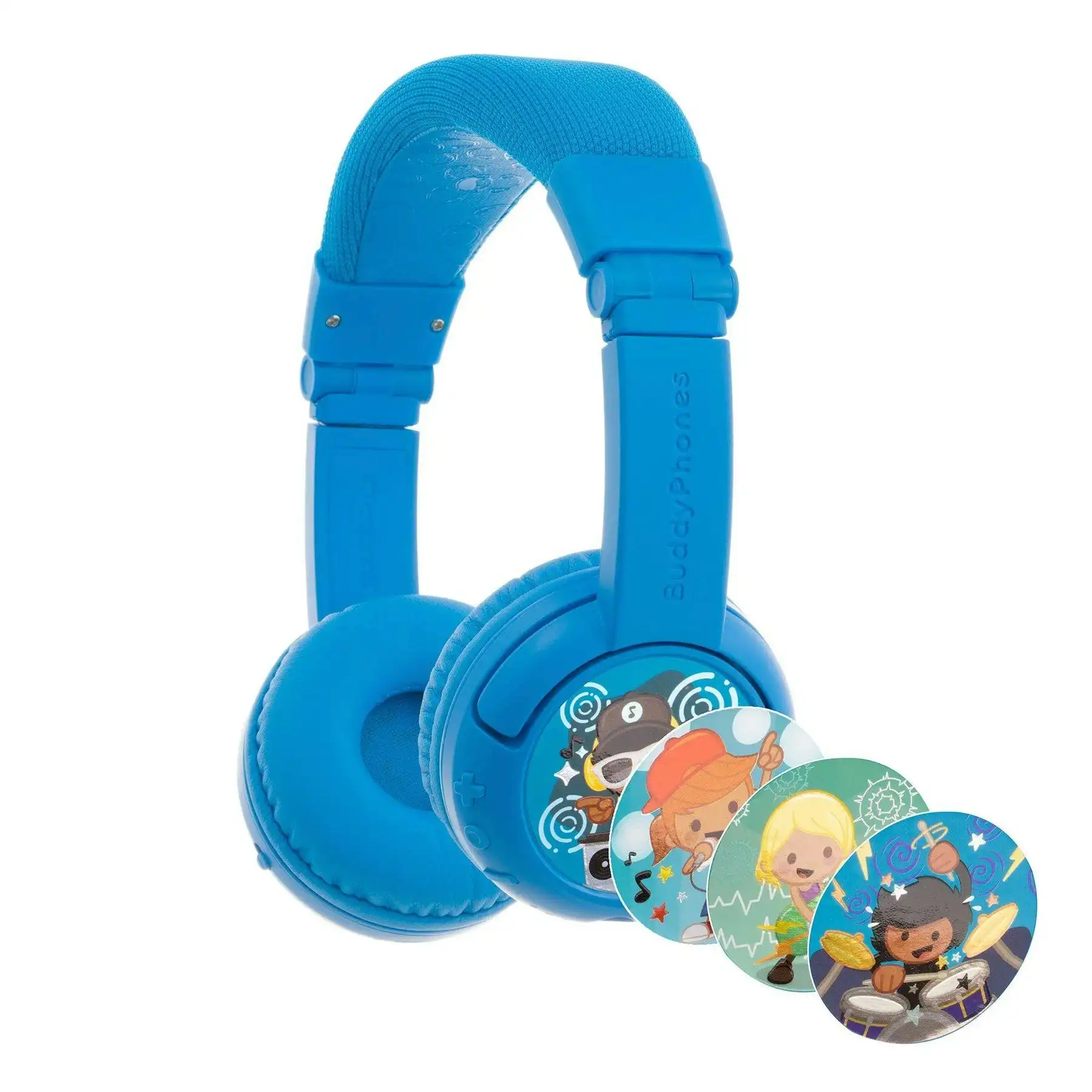 Buddyphones Play Plus Wireless Headphones - Cool Blue