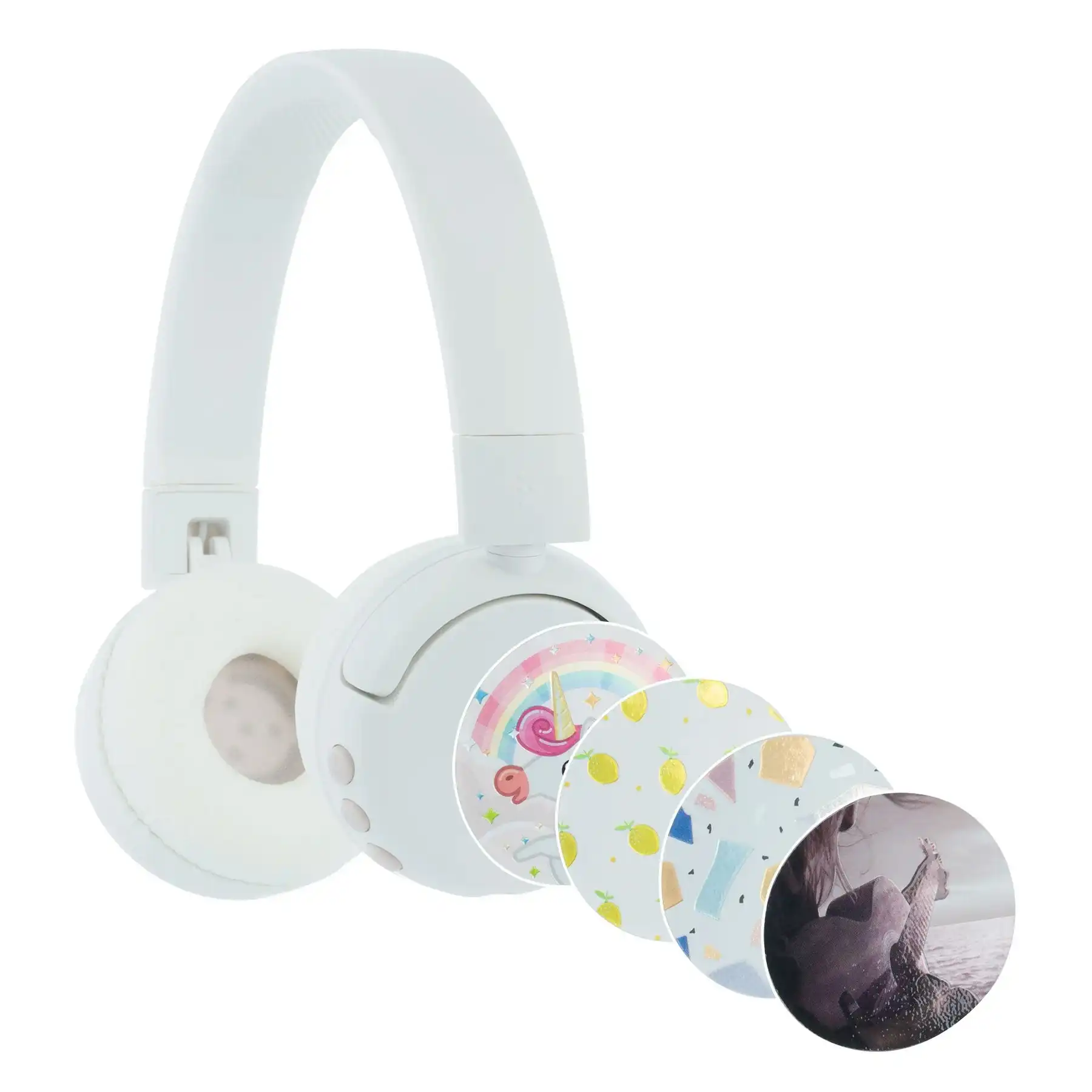 Buddyphones Pop Fun Wireless Headphone - Snow White