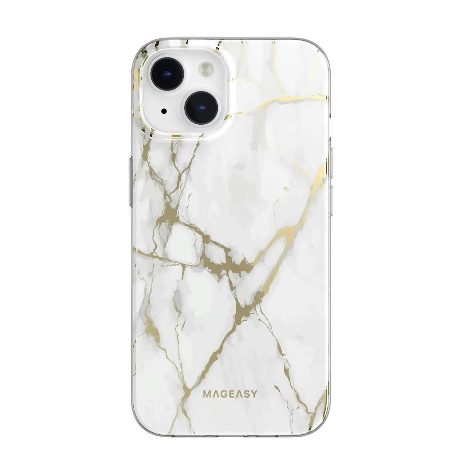 MagEasy Marble Case For Iphone 14 - Champagne White