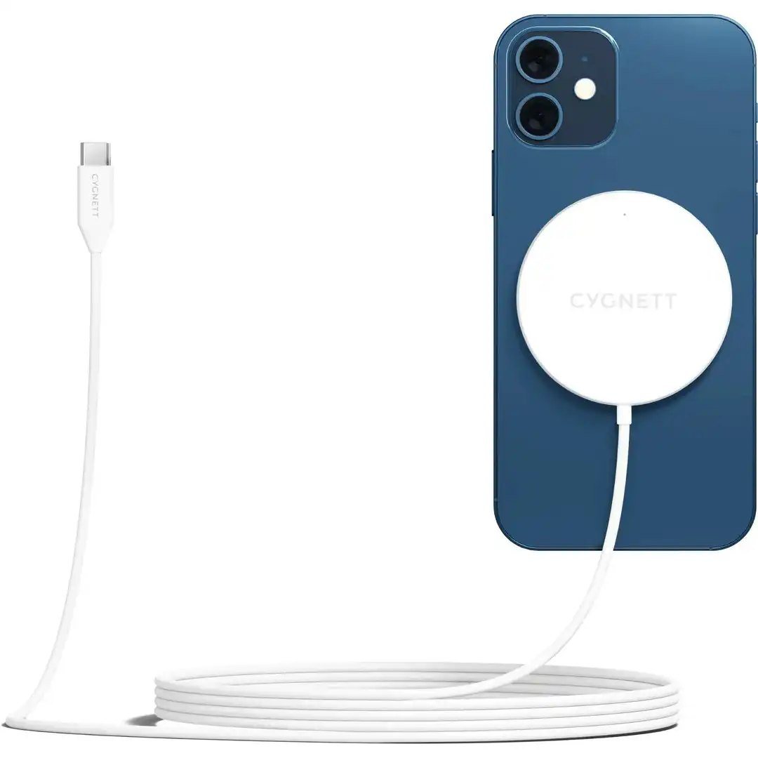 Cygnett Magnetic Wireless Charging Cable (2m) - White