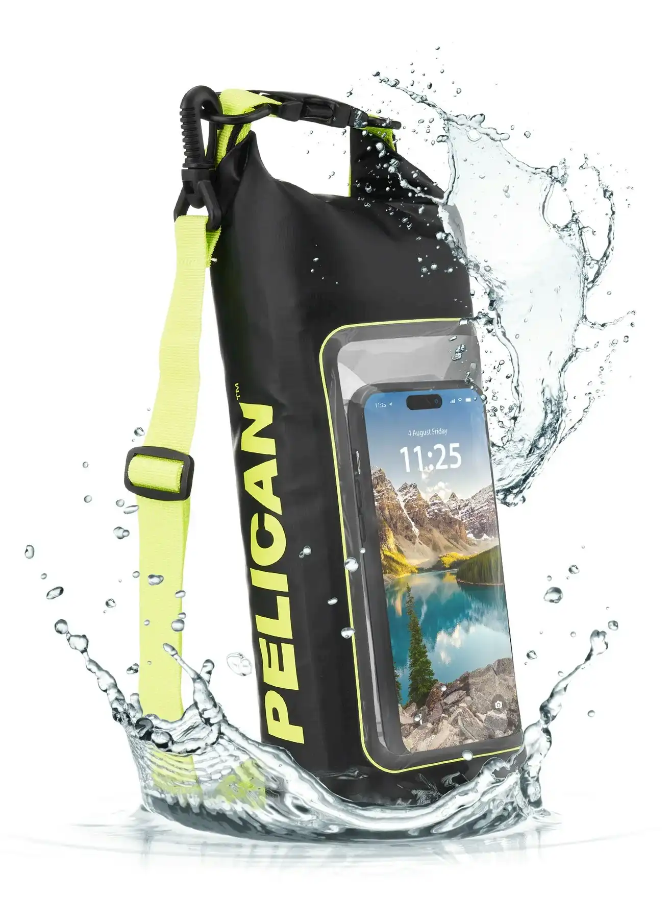 Pelican Marine Waterproof 2l Dry Bag - Black/neon
