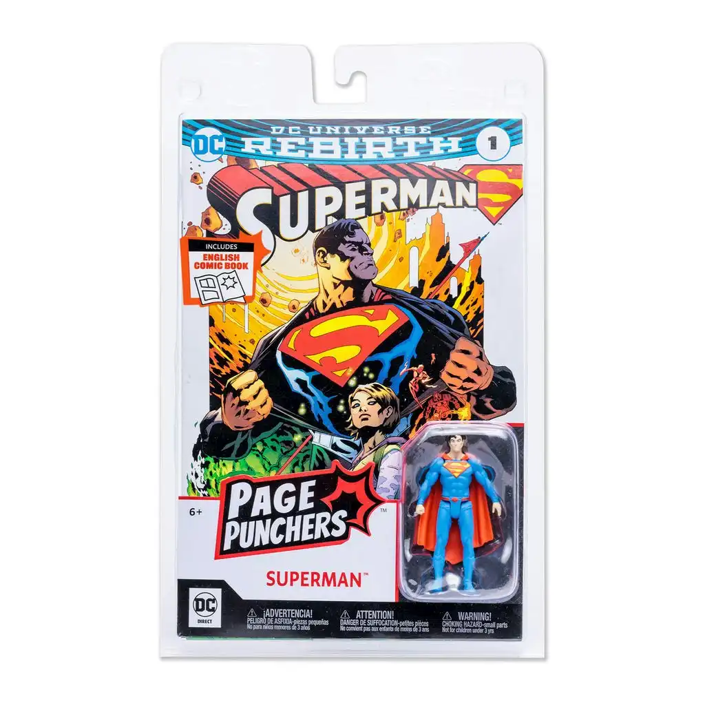 Mcfarlane - DC Superman 3 Inch Figure With Comic Book