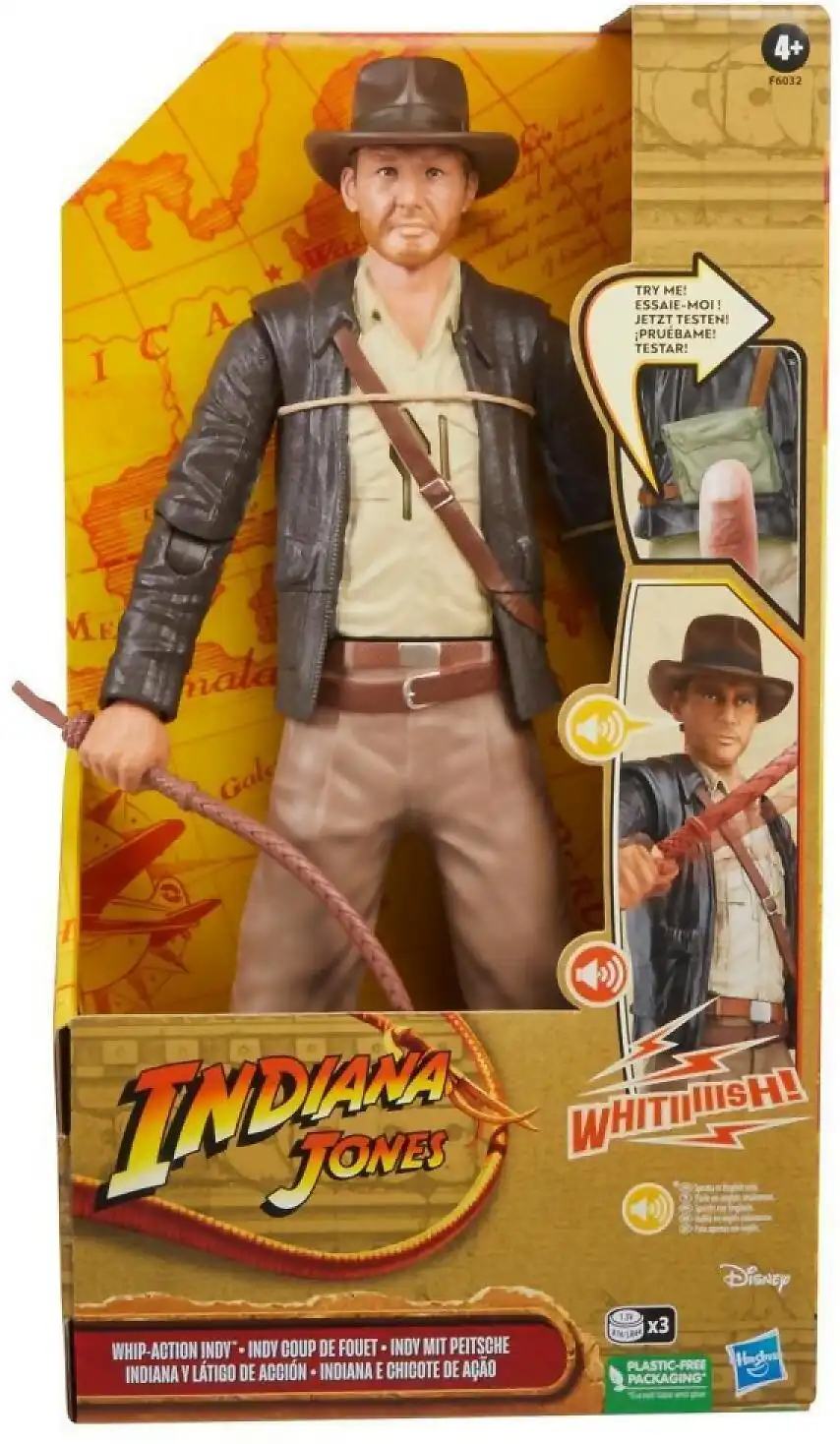 Indiana Jones - Indiana Jones Whip-action Indy Indiana Jones Action Figure With Sounds & Phrases (12”) - Hasbro