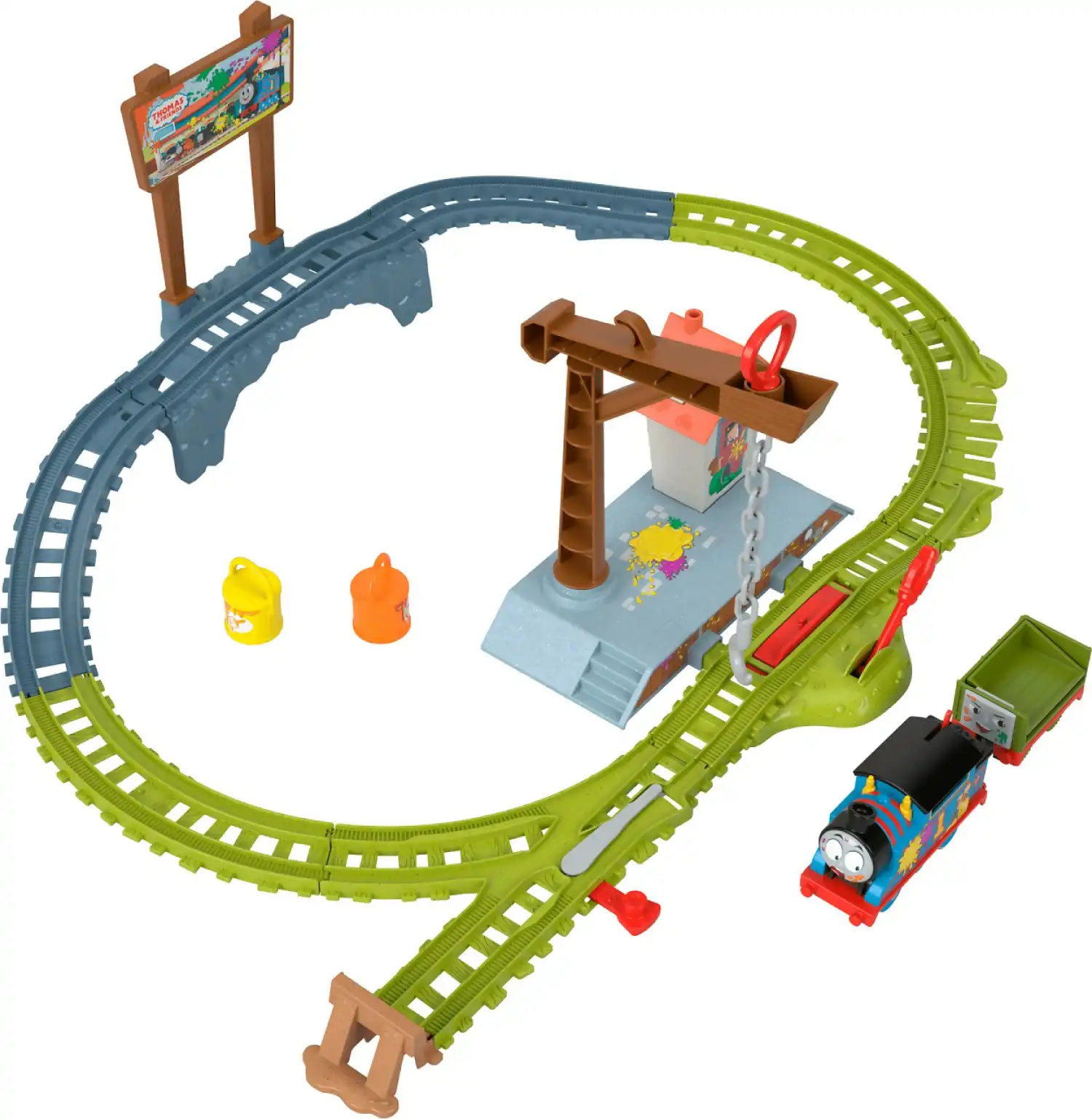 Fisher-price - Thomas & Friends Paint Delivery Motorized Train And Track Set For Preschool Kids - Mattel