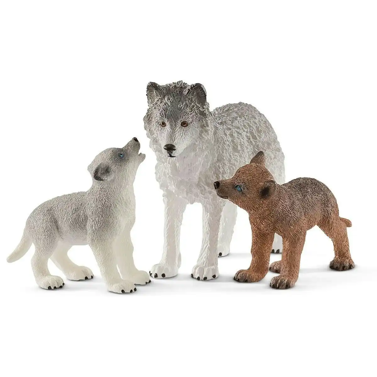 Schleich - Mother Wolf With Pups   Wildlife Animal Figurine