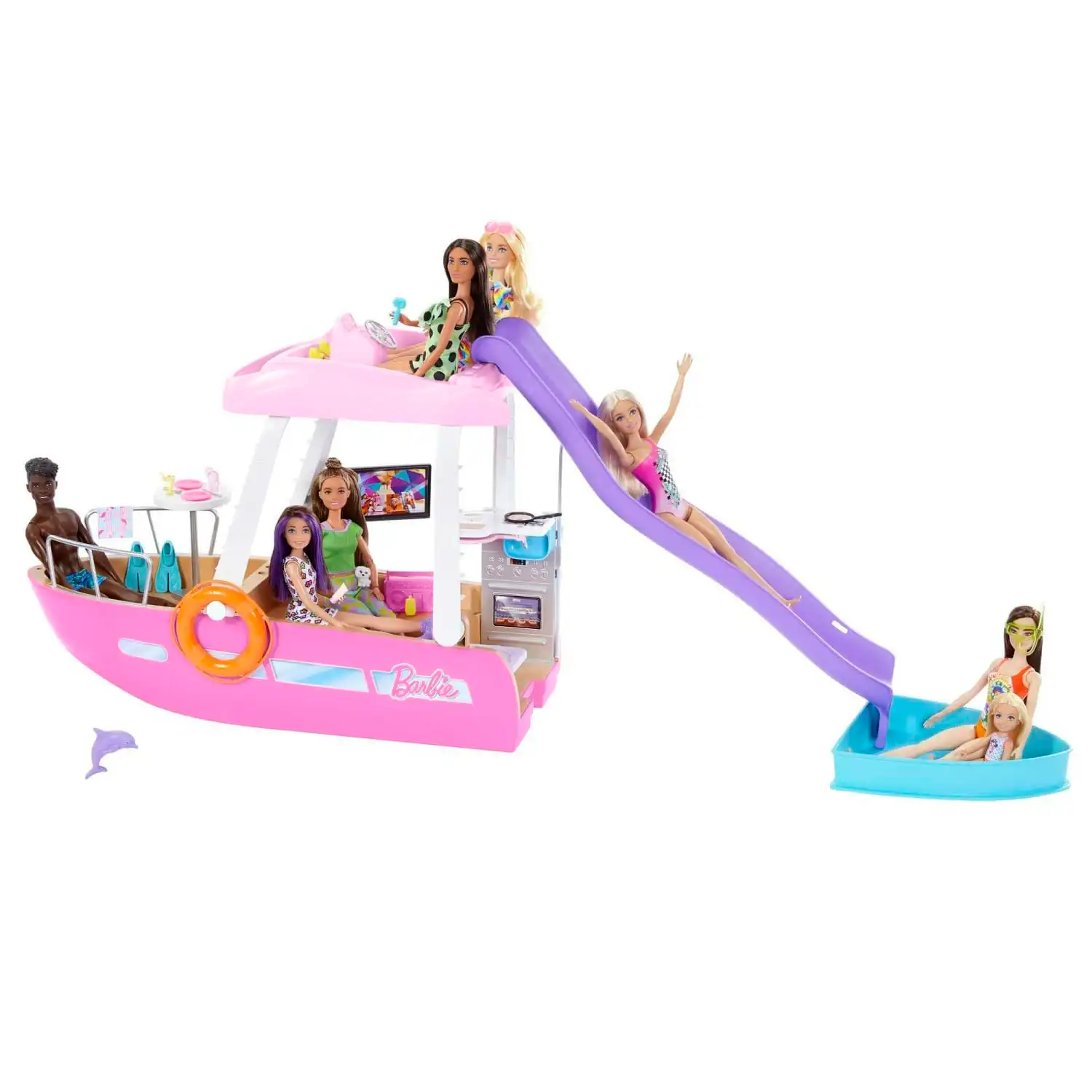 Barbie Dream Boat Playset With Pool Slide And 20+ Accessories