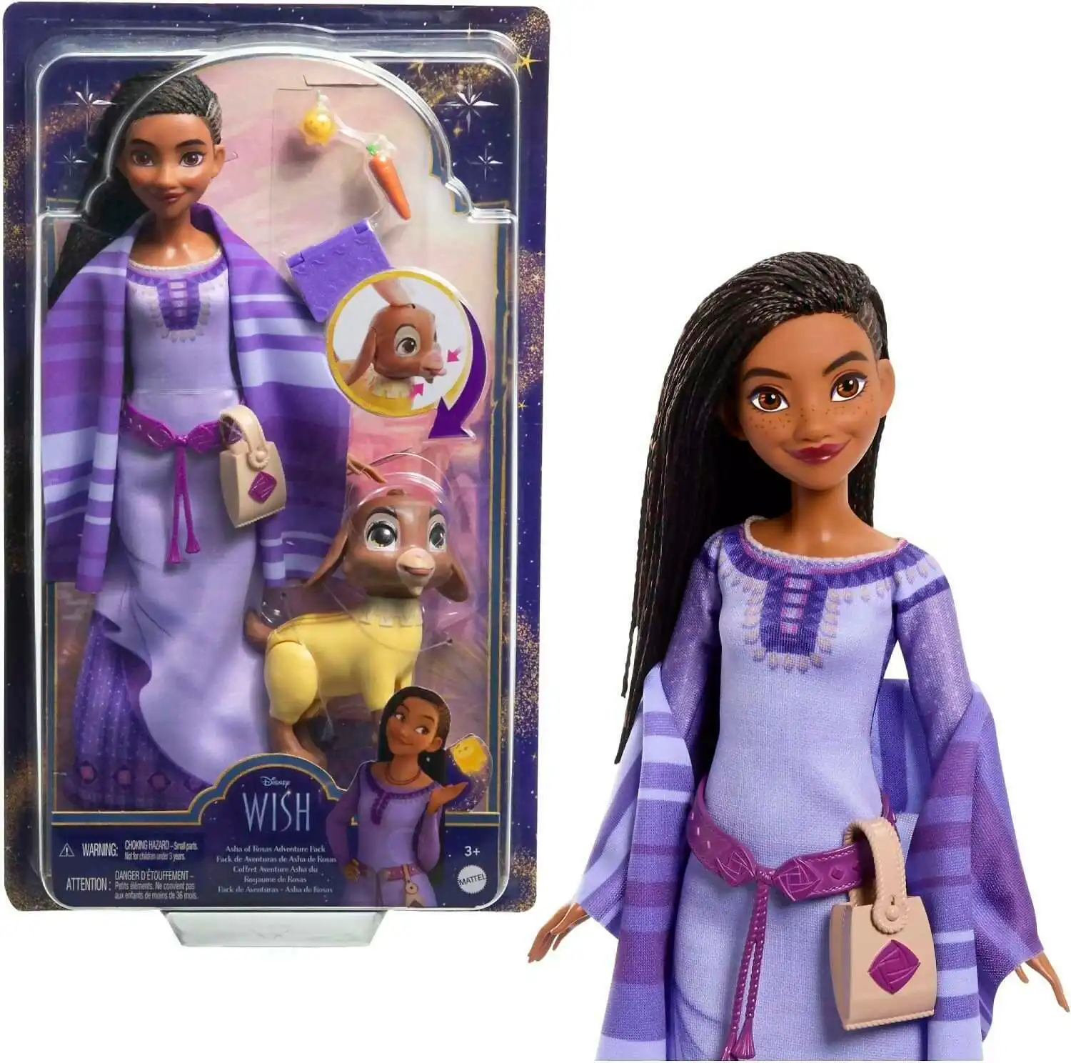 Disney Wish - Asha Of Rosas Adventure Pack Fashion Doll - Mattel