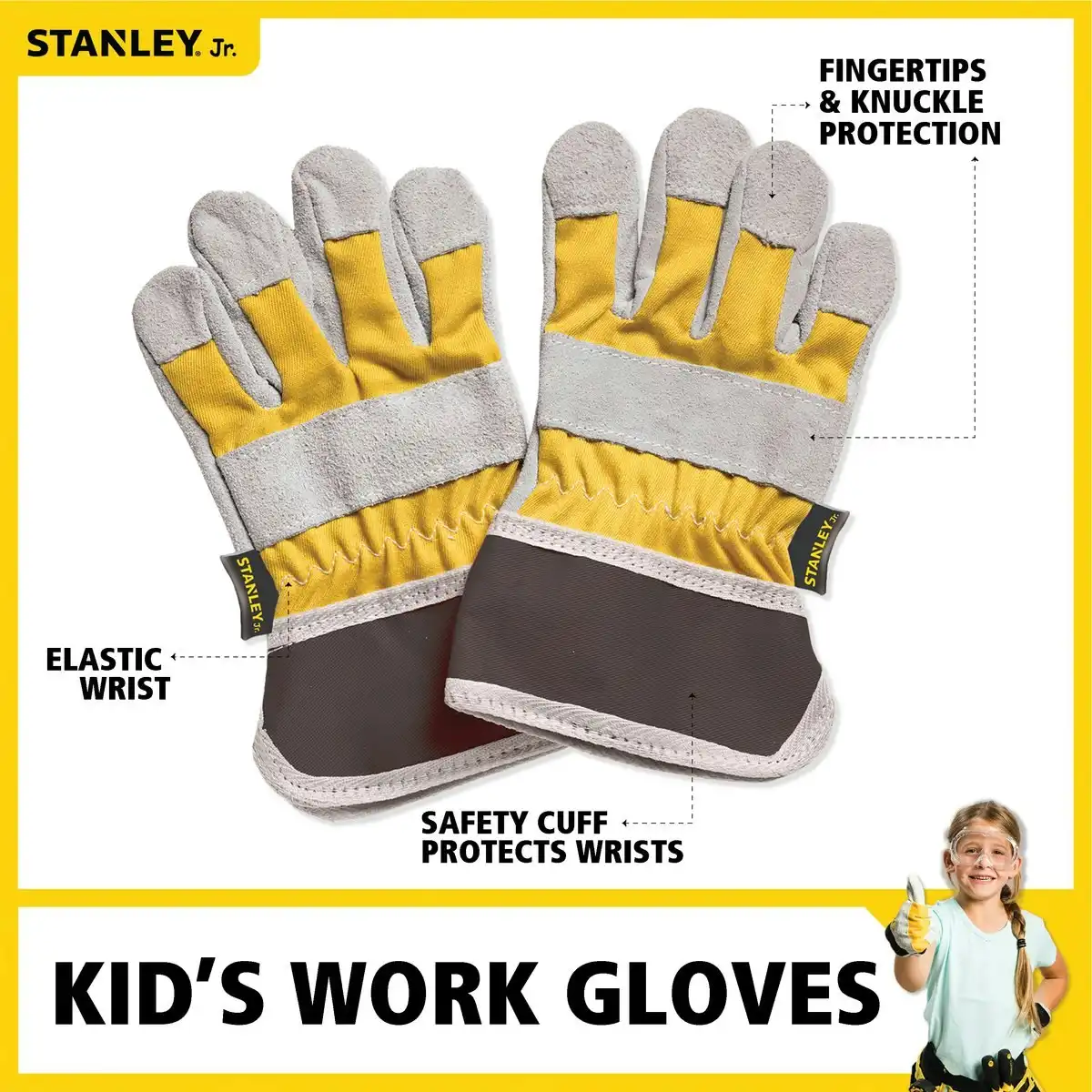 Stanley Jr - Kids Work Safety Gloves