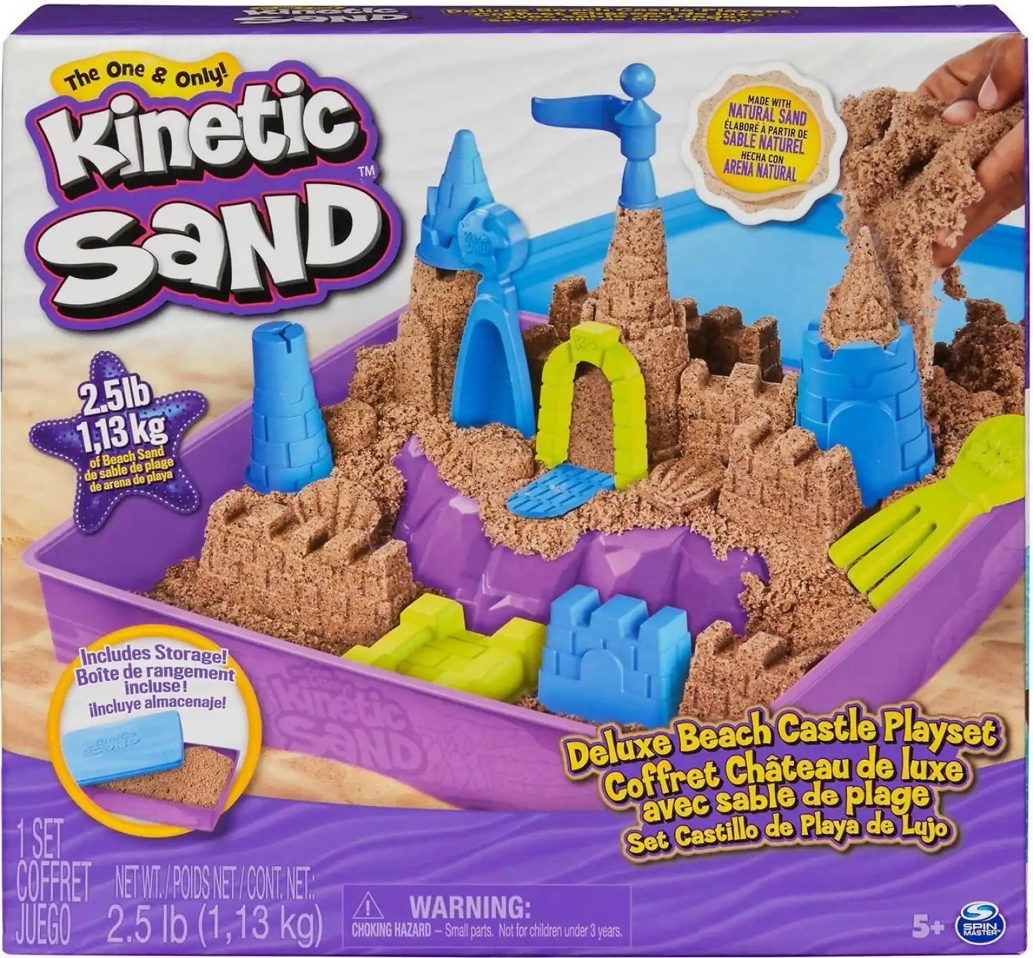Kinetic Sand - Deluxe Beach Castle Playset With 1.13kg Of Beach Sand