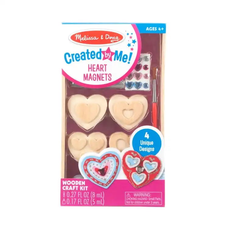 Melissa & Doug - Created By Me! Heart Magnets Wooden Craft Kit