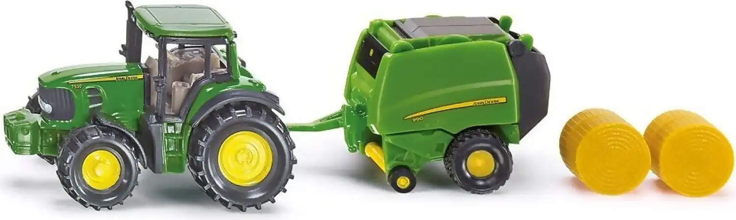 Siku - John Deere - John Deere Tractor With Round Baler