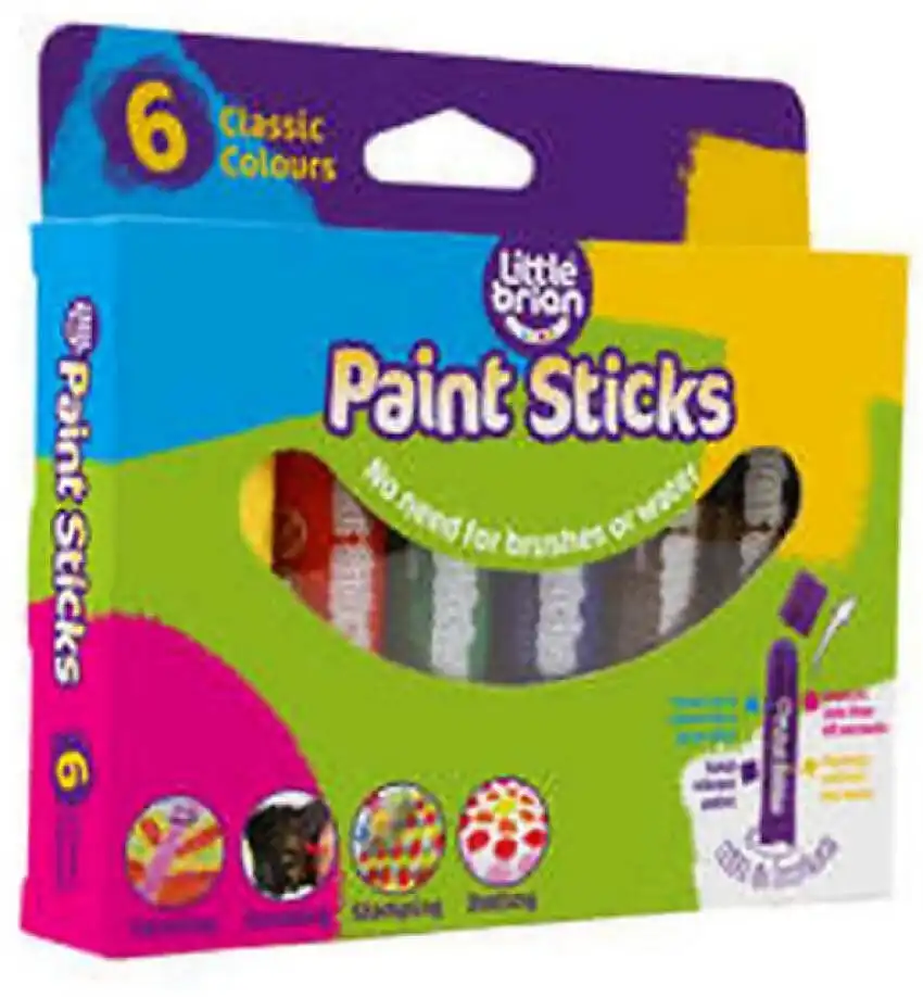 Little Brian - Paint Sticks Classic Colours 6 Pack