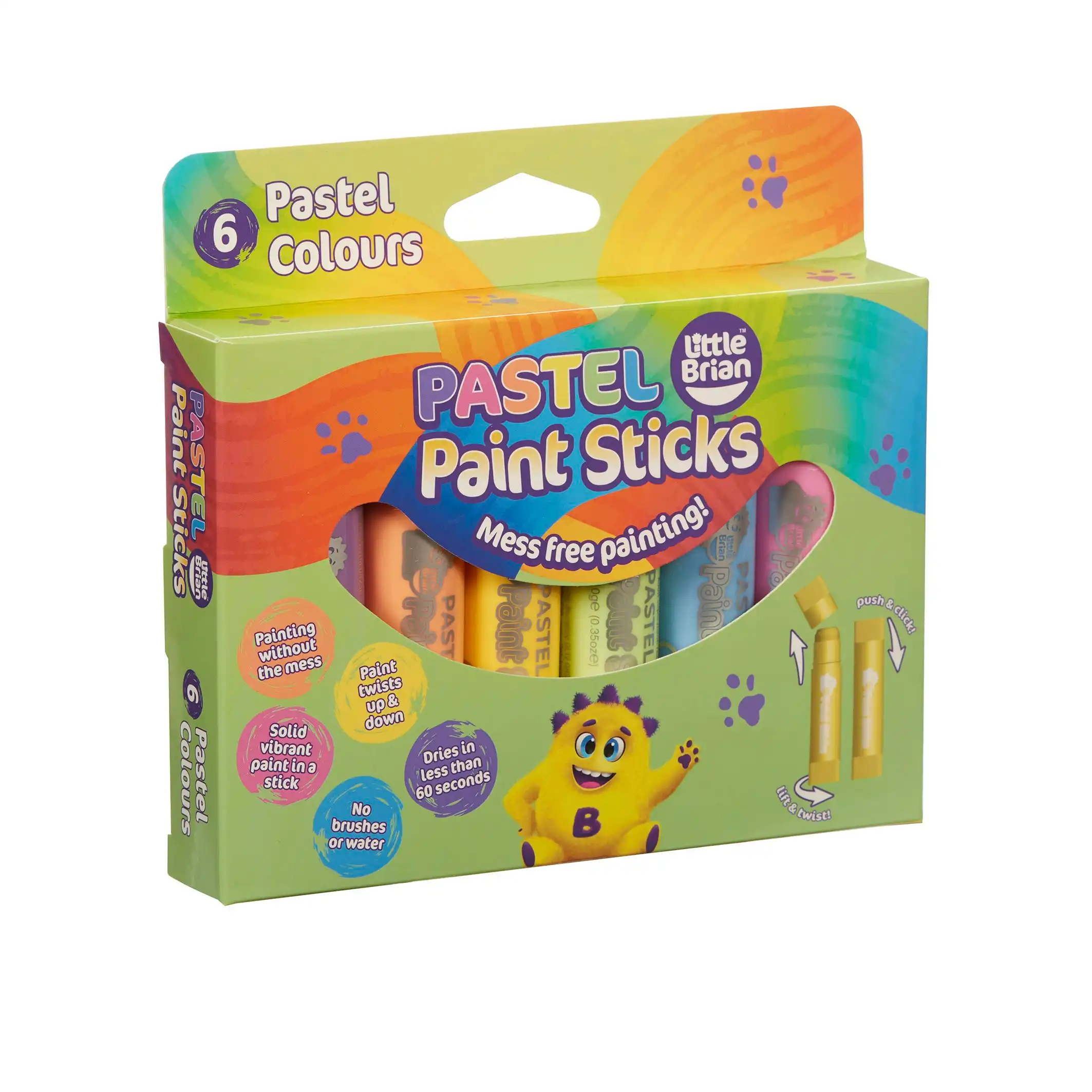 Little Brian - Paint Sticks Pastel 6 Pk