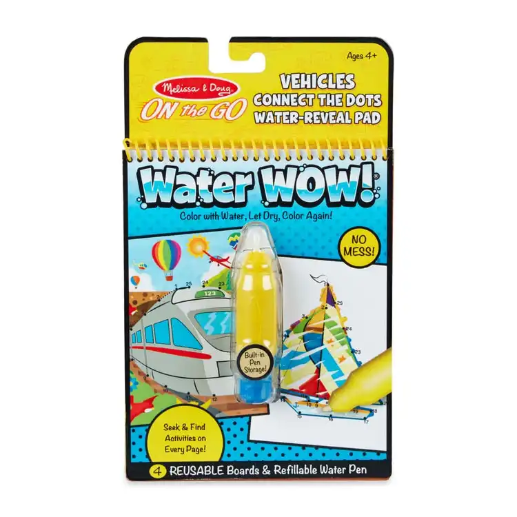 Melissa & Doug - Water Wow! Connect The Dots Vehicles - On The Go Travel Activity