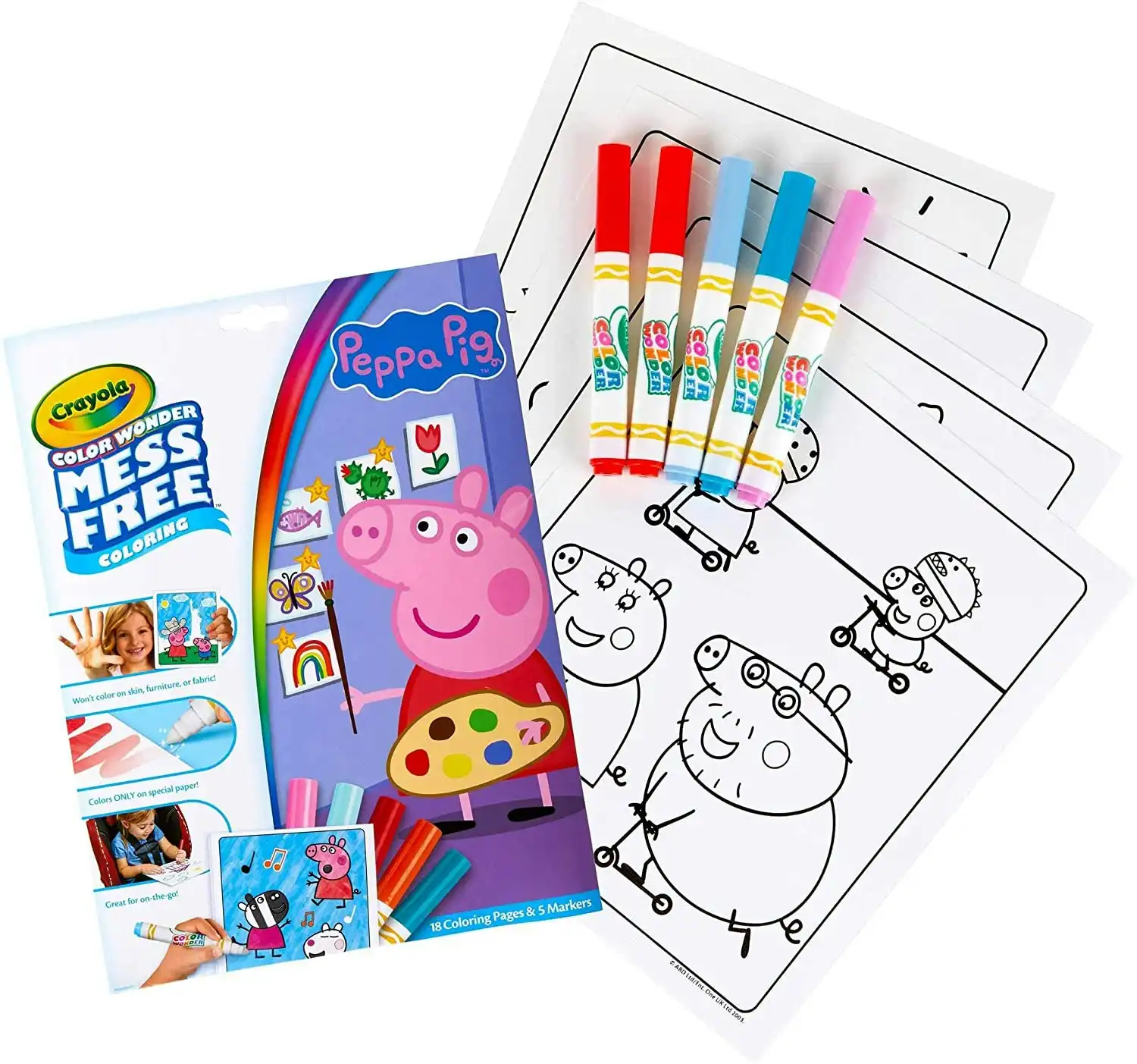 Crayola Peppa Pig Colour Wonder Set - Colouring Pages & Markers