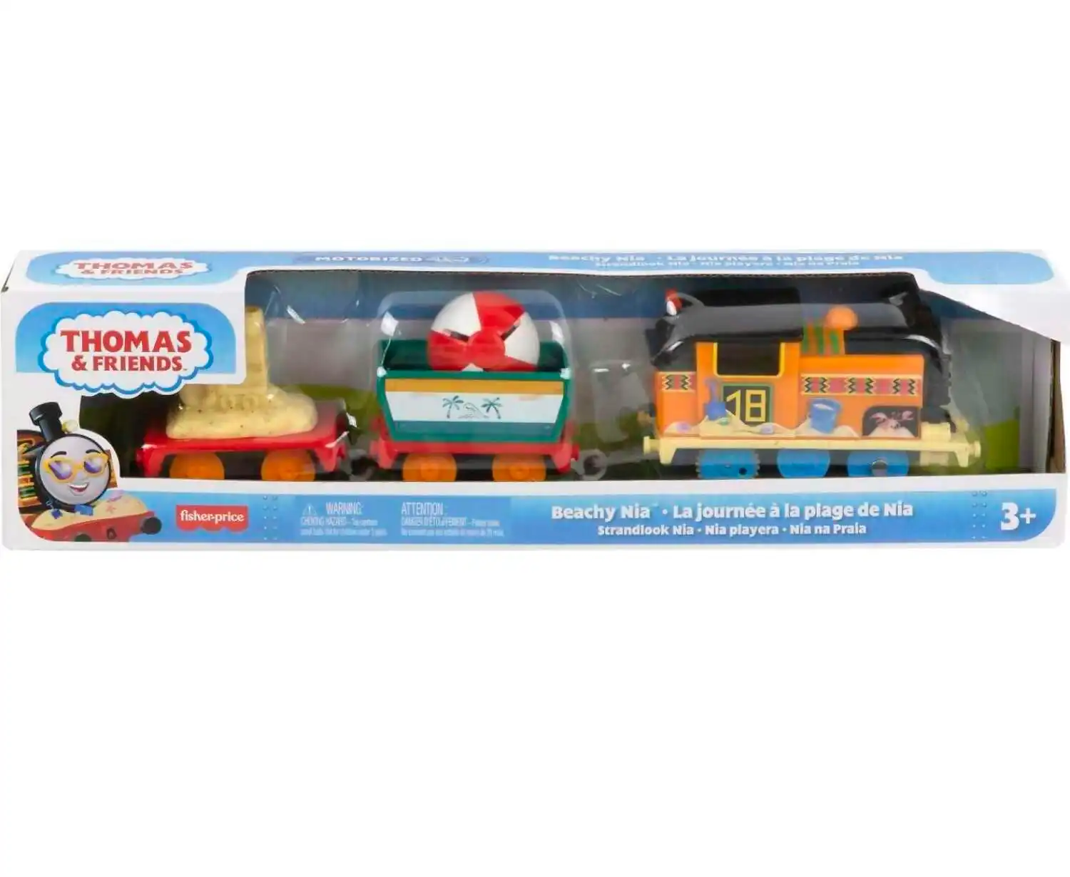 Fisher-price - Thomas And Friends Beachy Nia Toy Train Motorized Engine With Cargo Preschool Toys