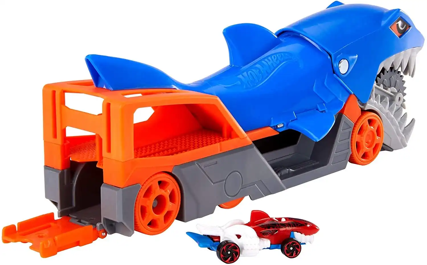 Hot Wheels® - Shark Chomp Transporter Playset With One 1:64 Scale Car Mattel