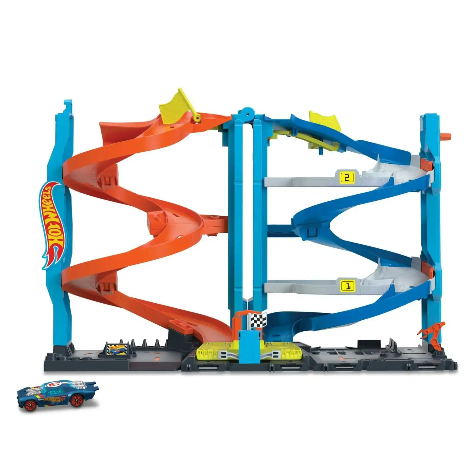 Hot Wheels® - City Transforming Race Tower Playset Track Set With 1 Toy Car