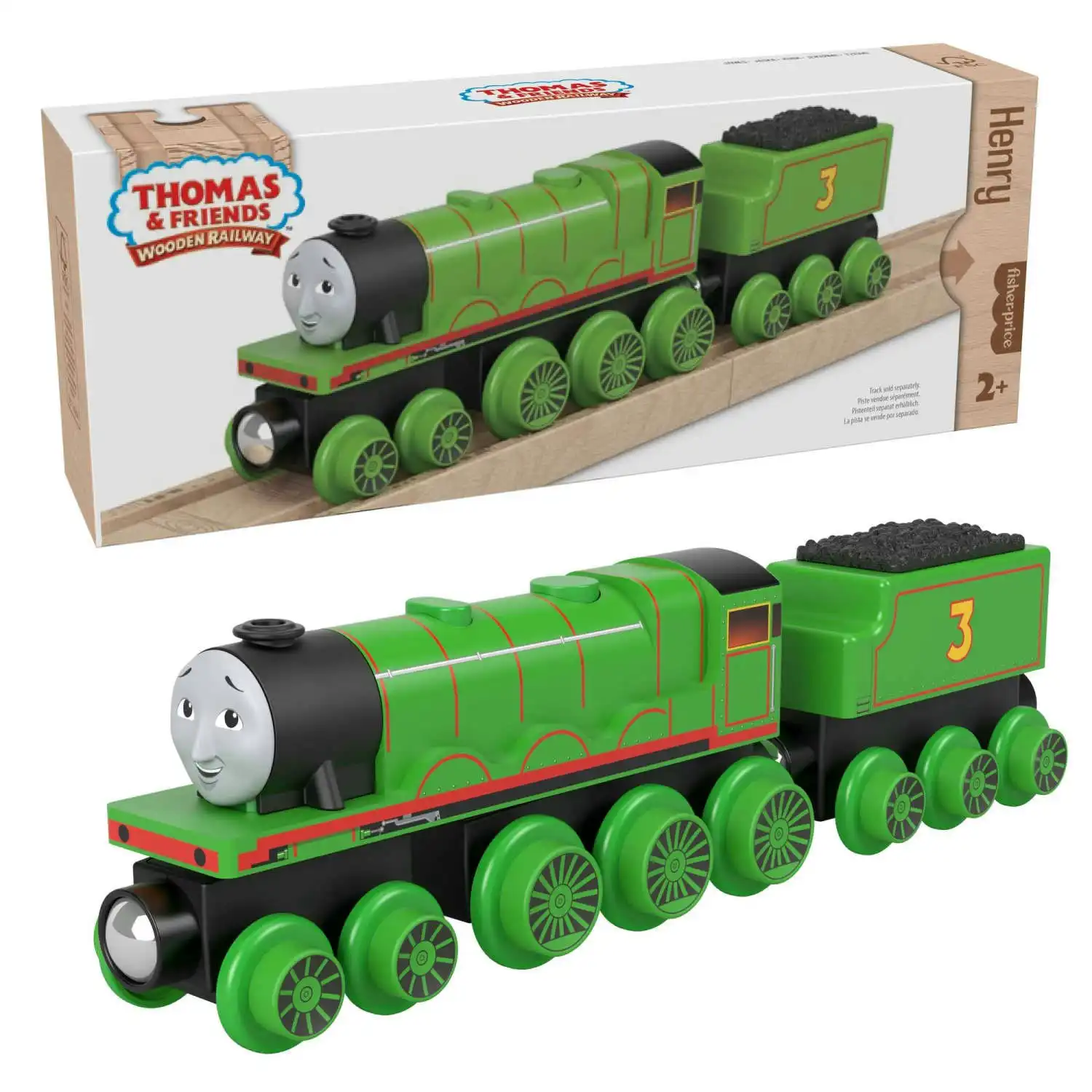 Thomas & Friends Wooden Railway Henry Engine And Coal Car