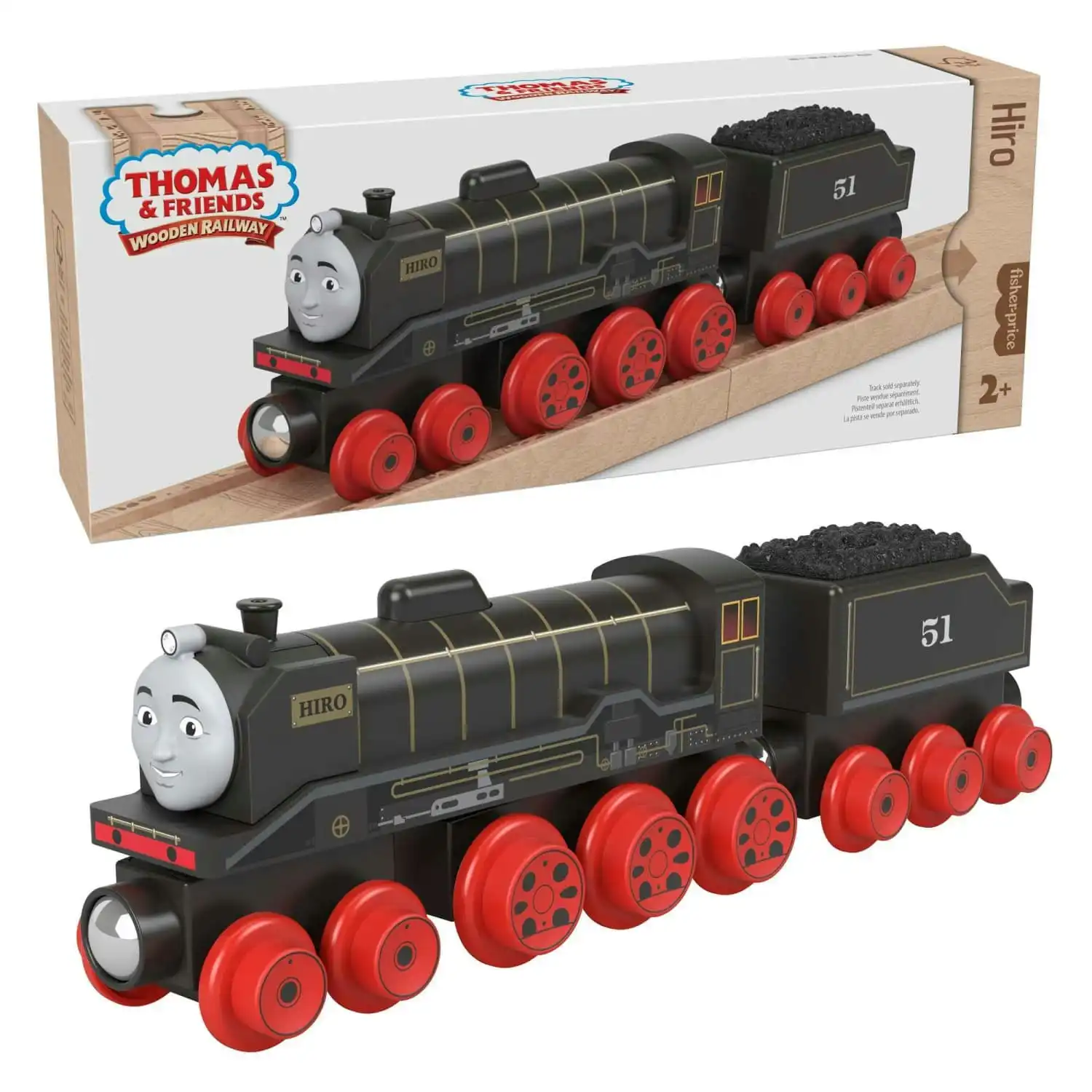 Thomas & Friends Wooden Railway Hiro Train Engine And Coal Car