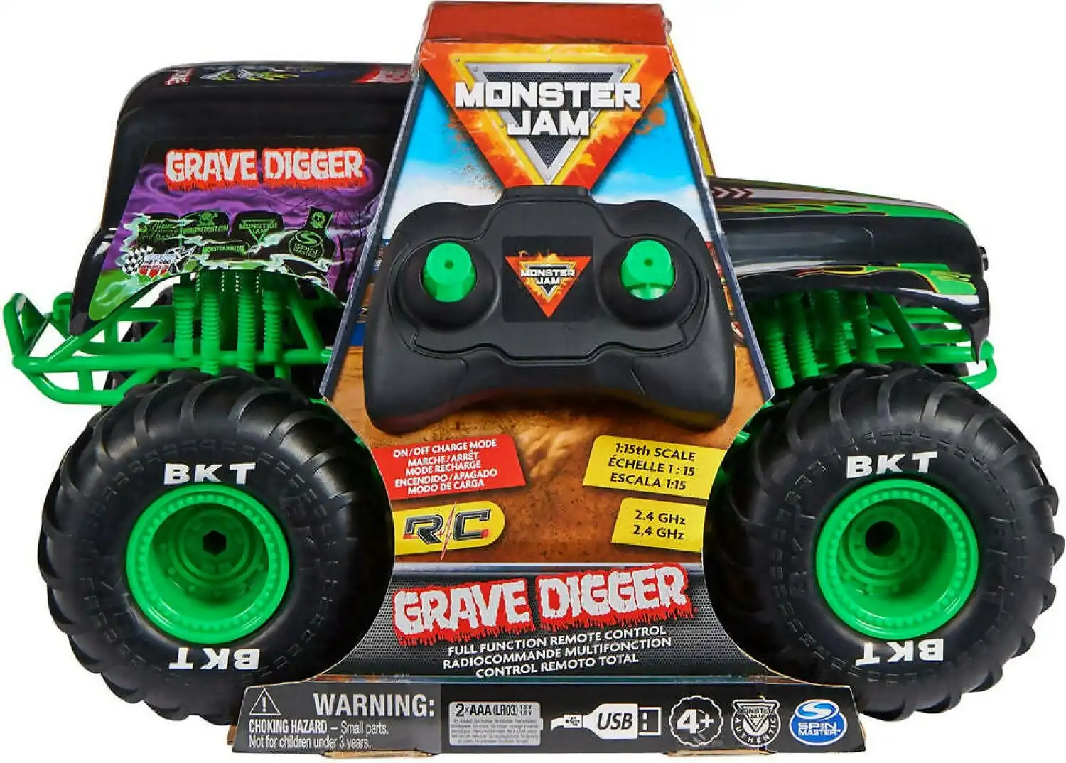 Monster Jam Rc 1:15 Scale Grave Digger Refresh