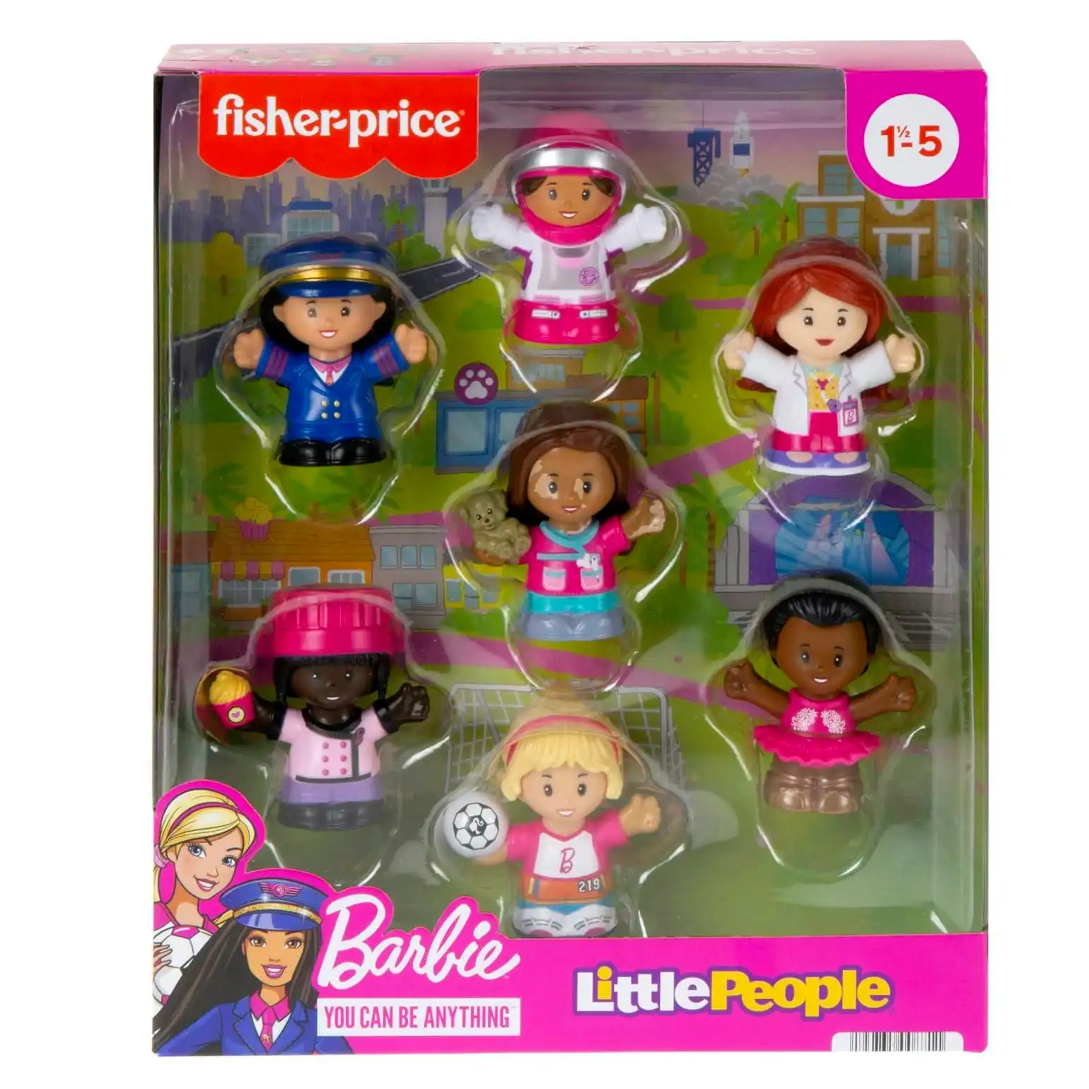 Barbie You Can Be Anything Figure Pack By Little People 7 Toys Figure Pk