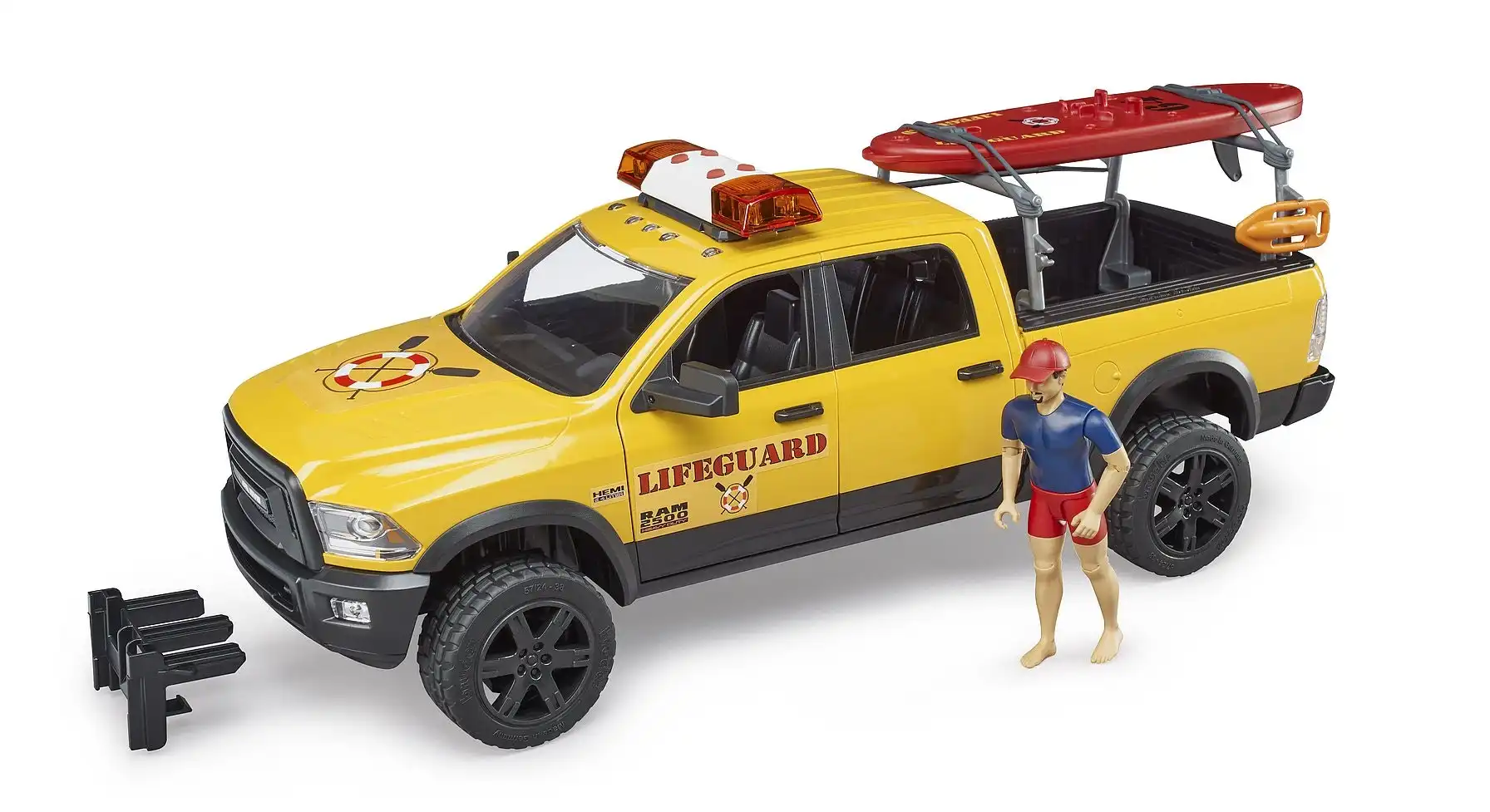 Bruder - Ram Power Wagon RAM 2500 With Lifeguard Figure Paddle Board 1:16 Scale