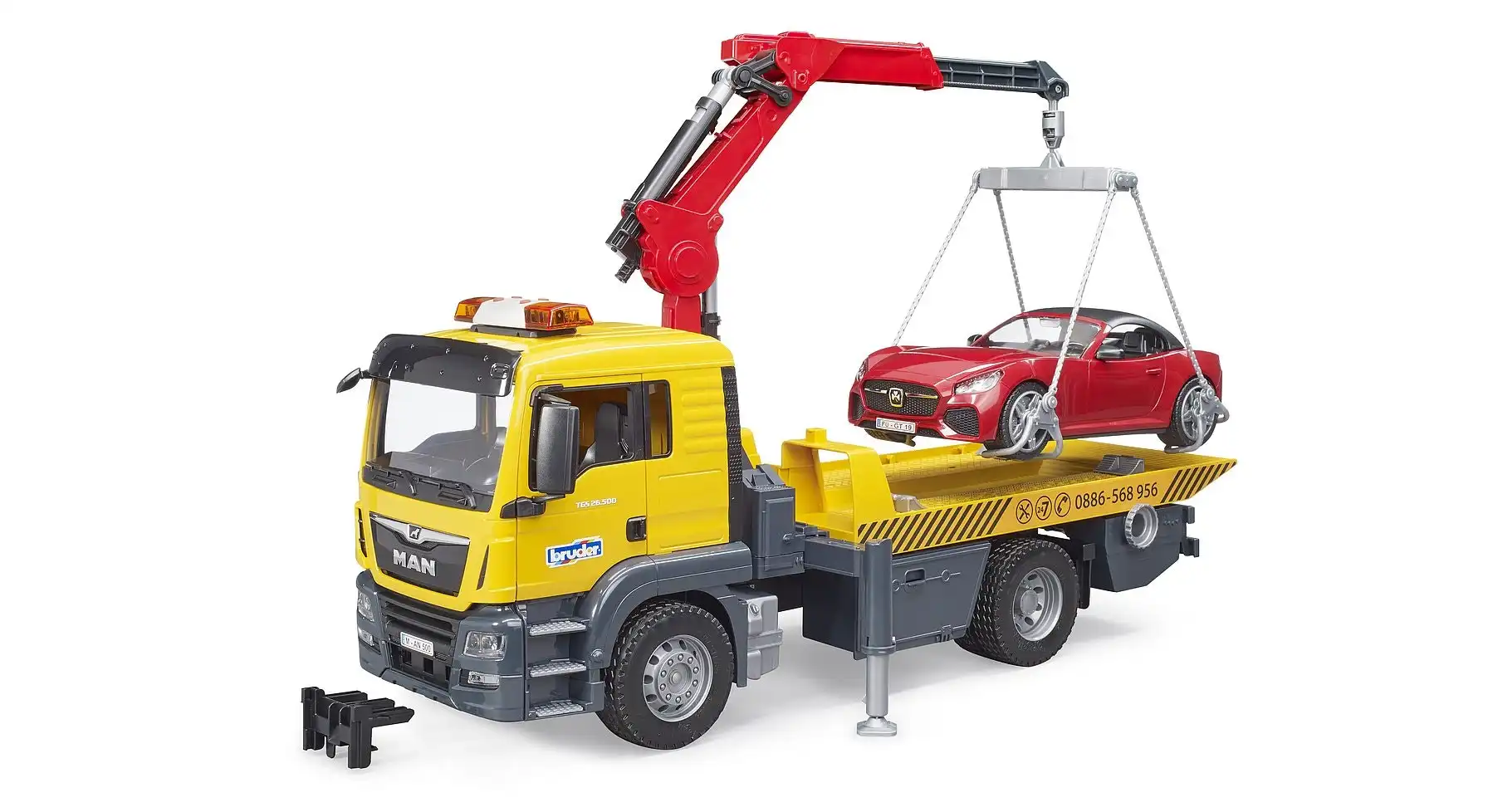 Bruder - Man Tgs Tow Truck With Roadster - Bruder Commercial