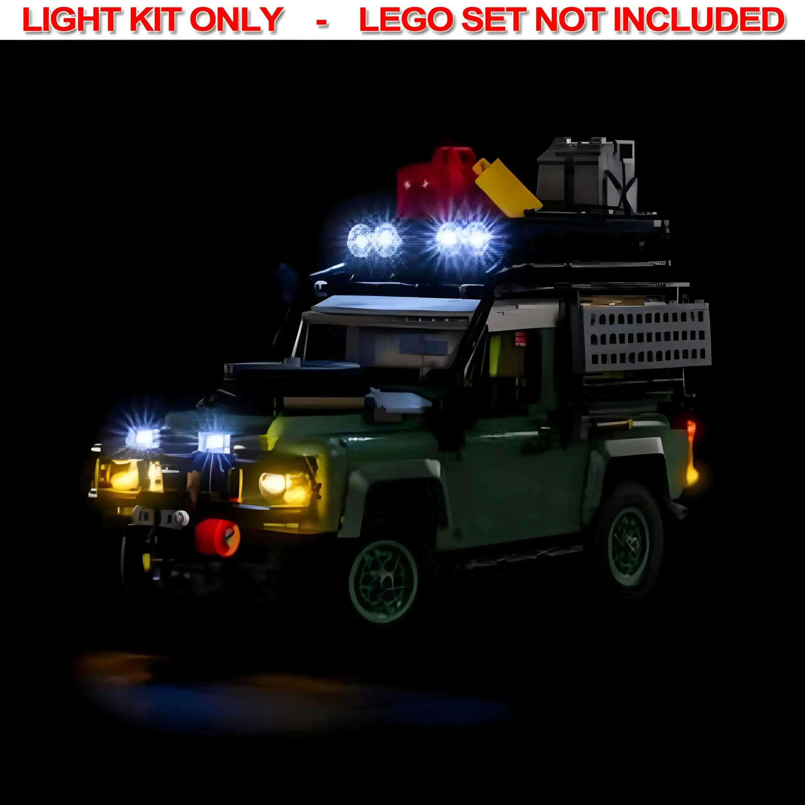 Light My Bricks - Light Kit For LEGO Land Rover Classic Defender 90 10317