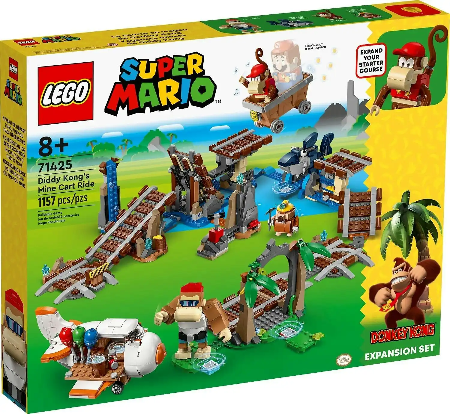 LEGO 71425 Diddy Kong's Mine Cart Ride Expansion Set - Super Mario