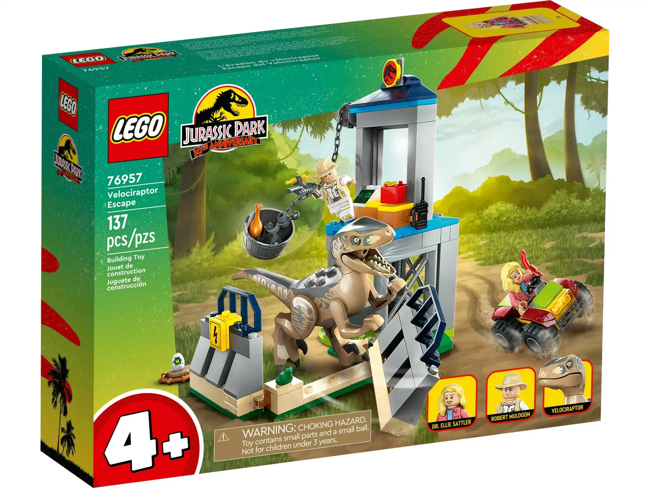 LEGO 76957 Velociraptor Escape - Jurassic World 4+
