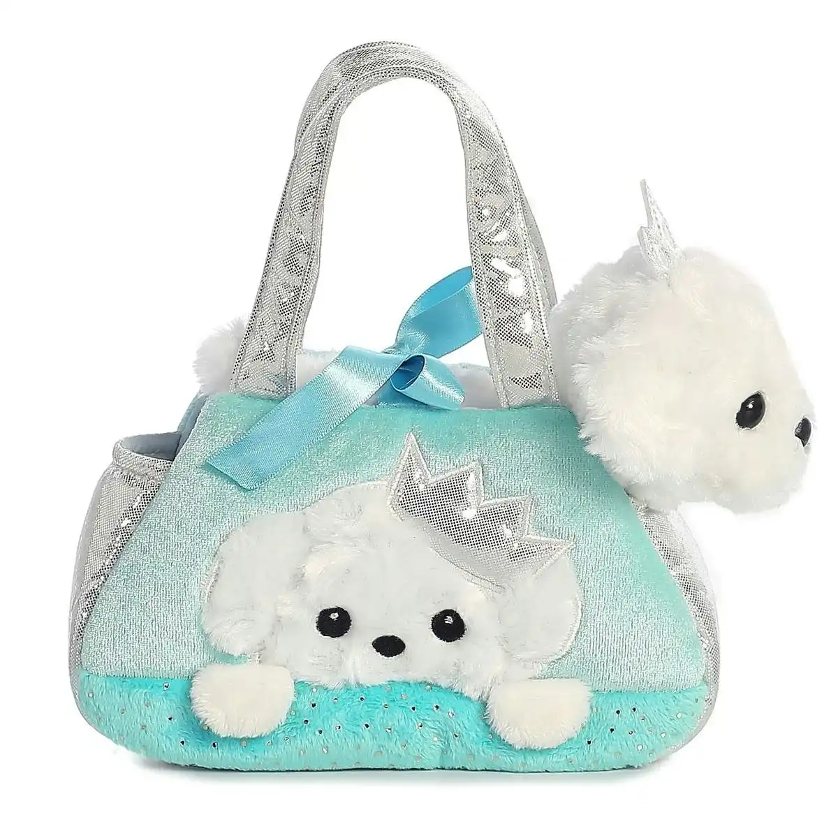 Cotton Candy - Fancy Pals Princess Poodle In Aqua Bag