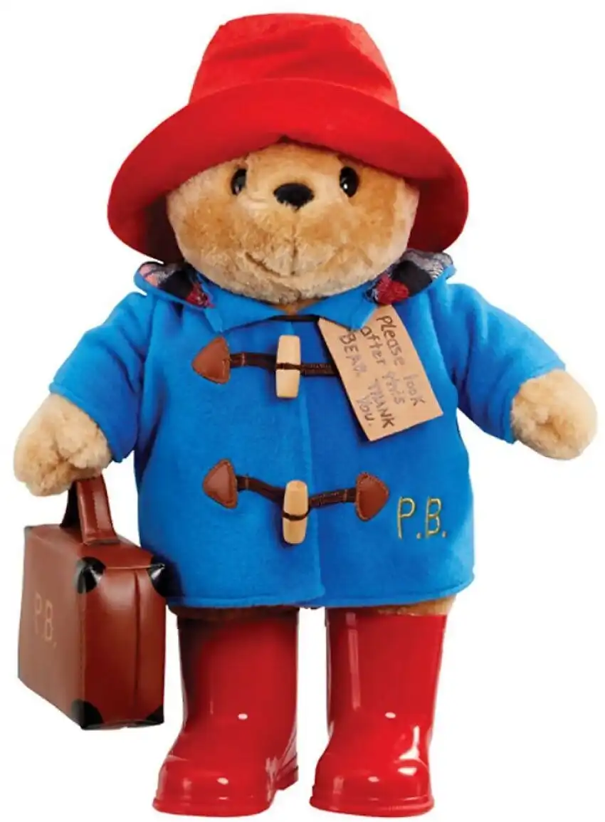 Paddington Bear - With Boots Embroidered Coat And Suitcase Large Soft Toy Doll 34cm