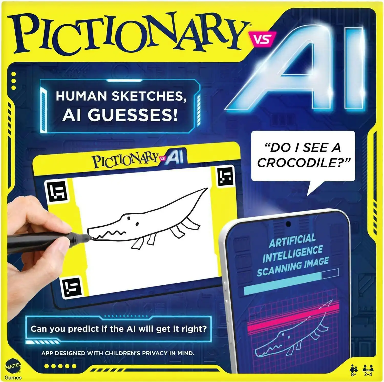 Mattel Games - Pictionary Vs. Ai Family Game For Kids And Adults And Game Night Using Artificial Intelligence