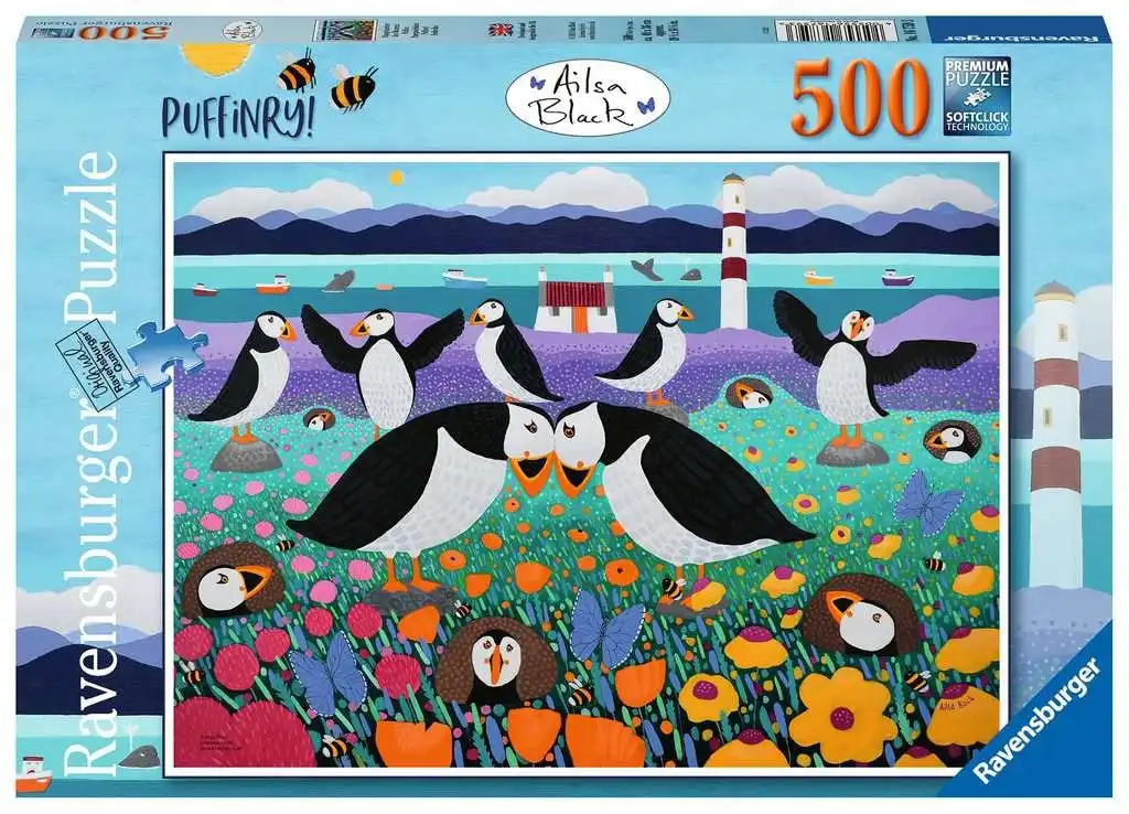 Ravensburger - Puffinry! Jigsaw Puzzle 500 Pieces