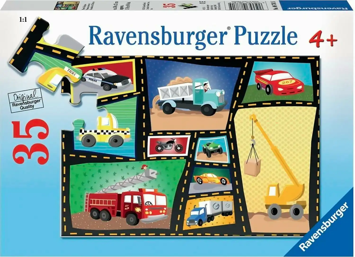 Ravensburger - Engine & Tyres Jigsaw Puzzle 35 Pieces