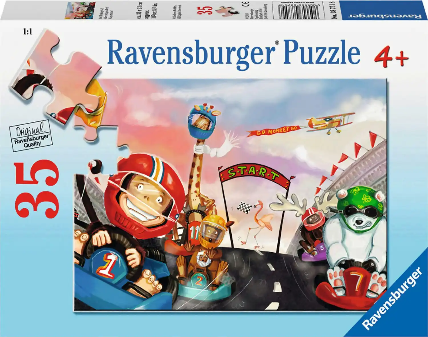 Ravensburger - Go Monkey Go Jigsaw Puzzle 35 Pieces