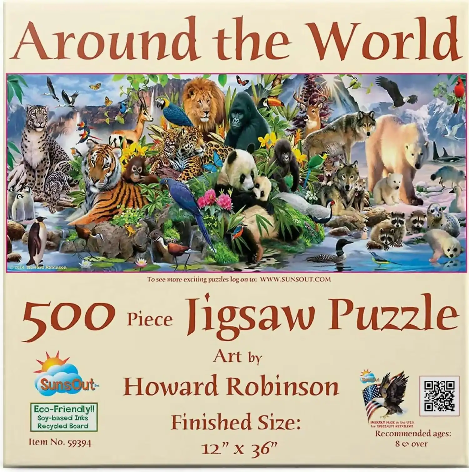 Sunsout - Around The World By Howard Robinson - Jigsaw Puzzle 500pc