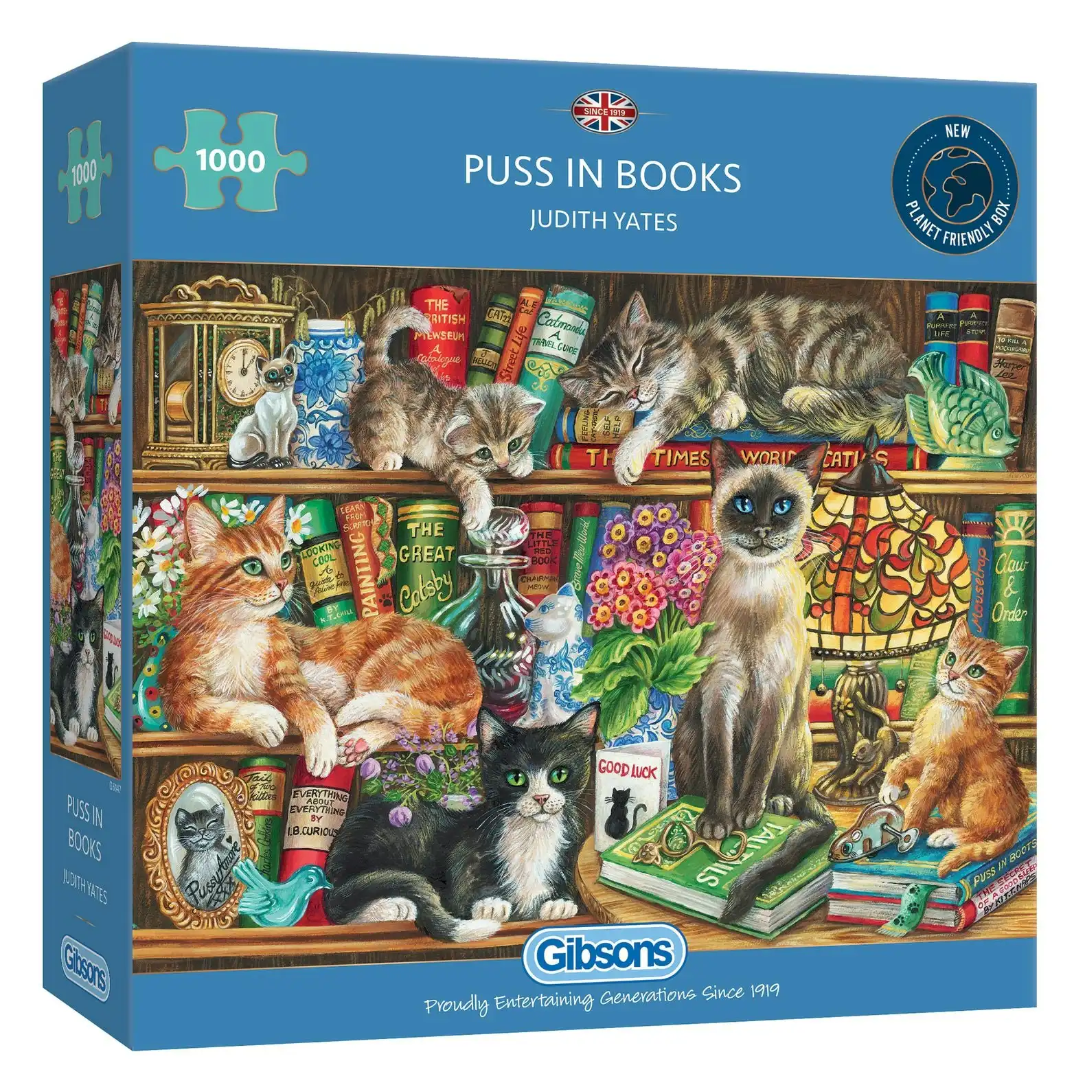 Gibsons - Puss In Books - Jigsaw Puzzle 1000pc