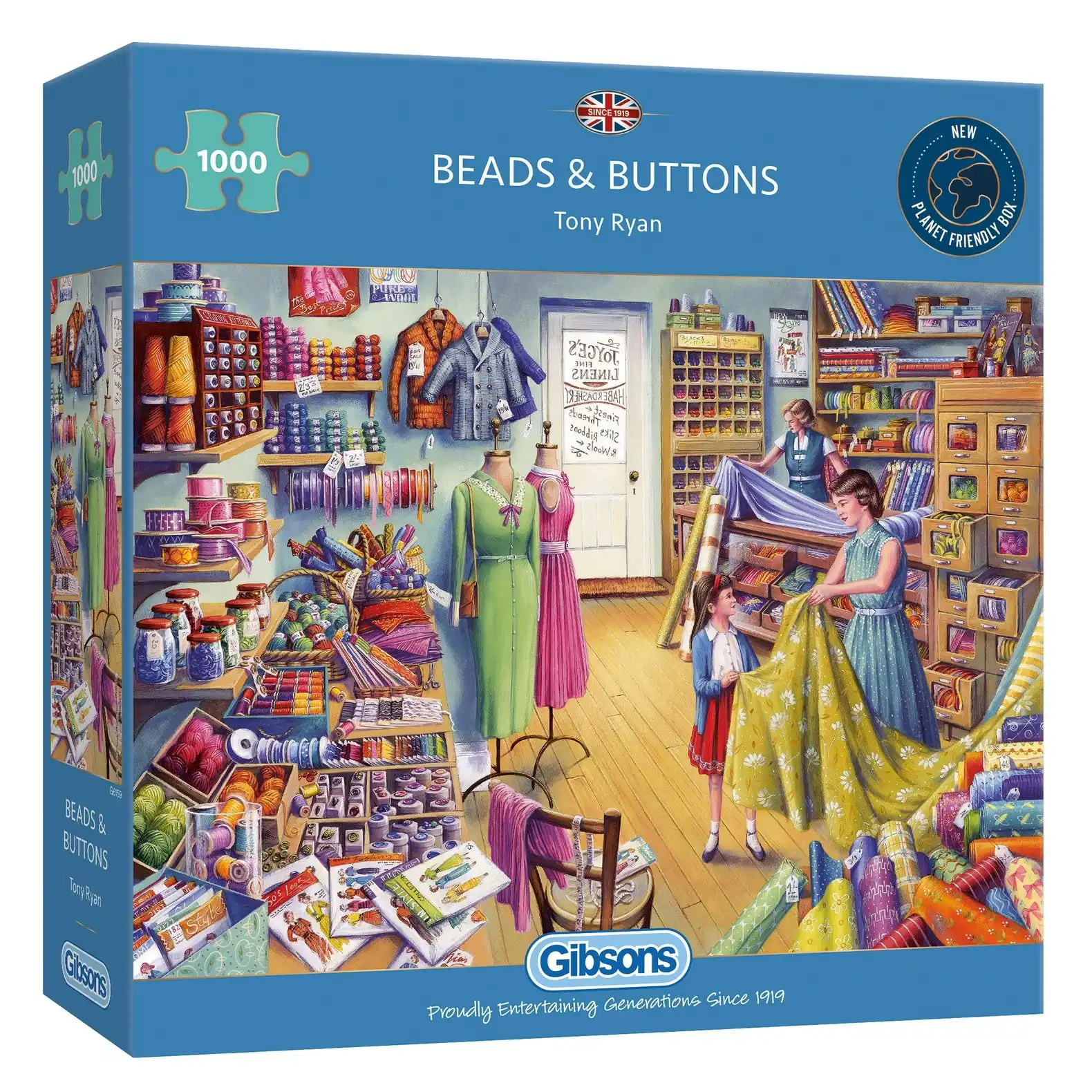 Gibsons - Beads & Buttons Joyce’s Haberdashery - Jigsaw Puzzle 1000pc