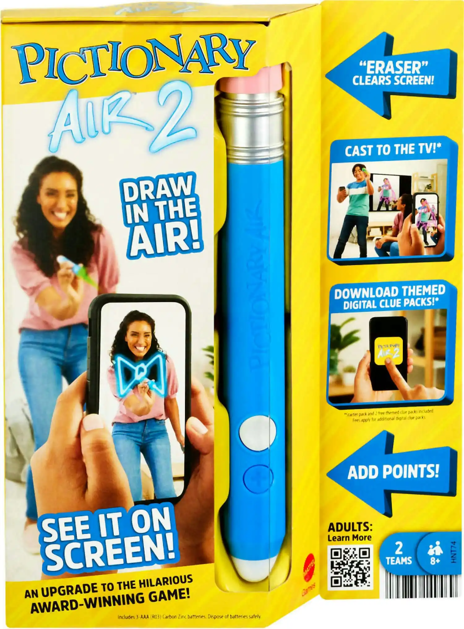 Mattel - Pictionary Air 2 Game For Kids Adults Family And Game Night