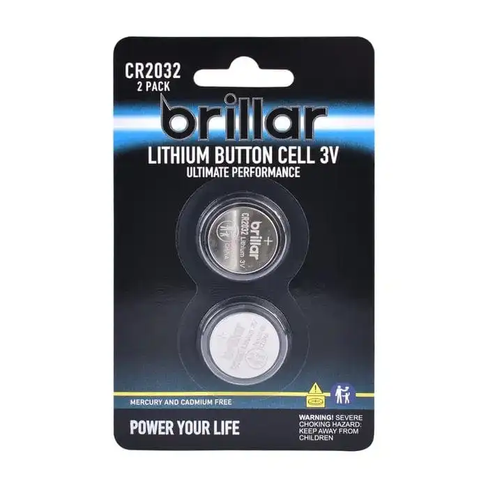 Brillar CR2032 Lithium Button Cell 2pk