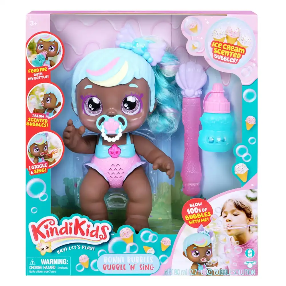 Kindi Kids Bonnie Blowing Bubbles Bubble N Sing Child/Kids Play Toy Doll 3y+