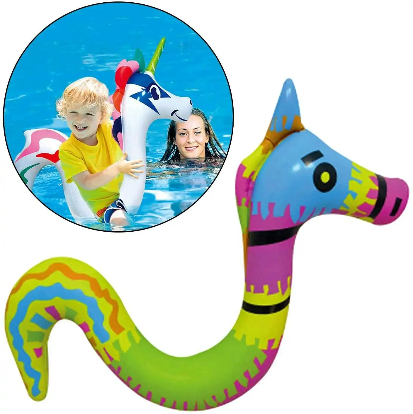 Airtime 131x72cm Dragon Inflatable Pool/Beach Noodle Floating Kids/Children Toy