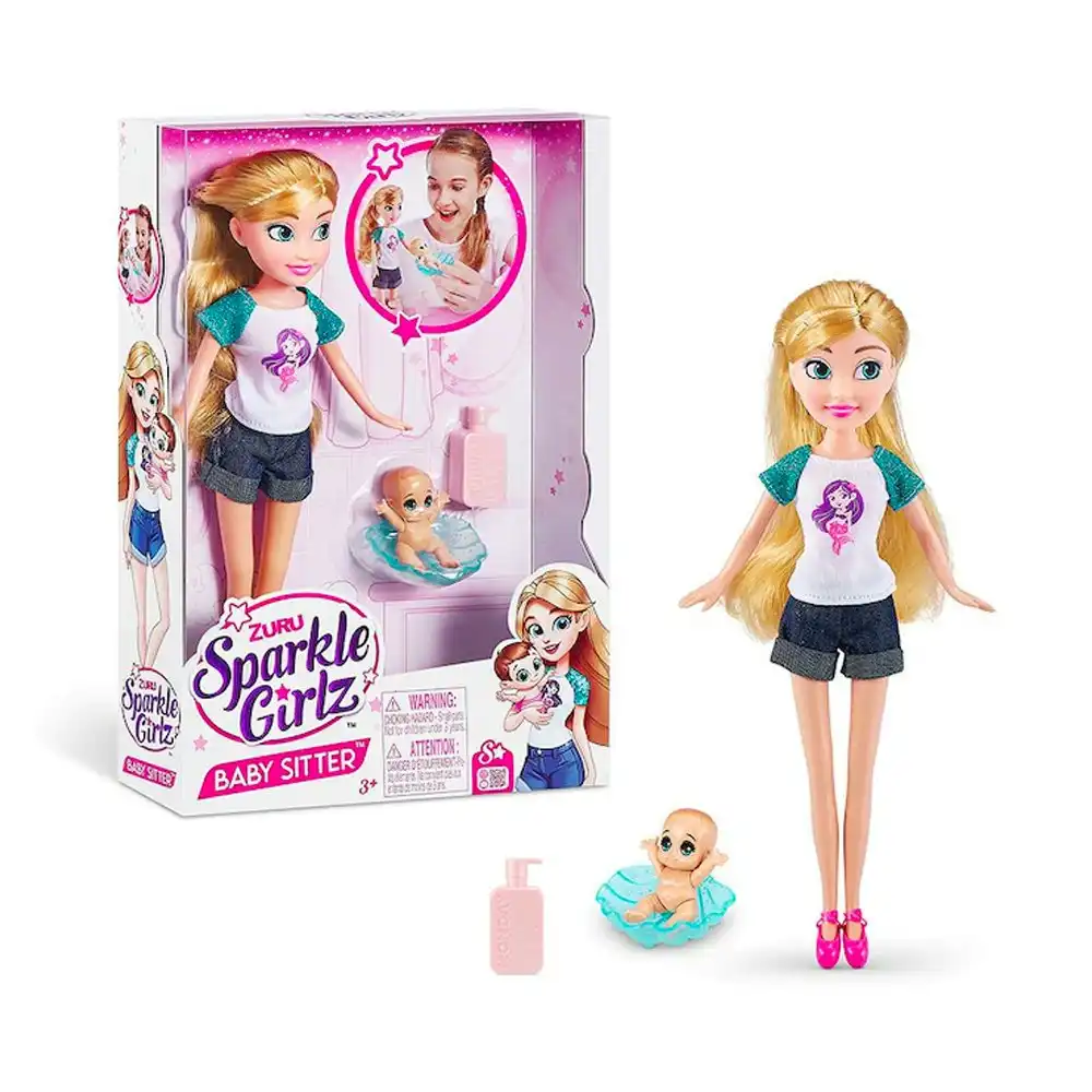 ZURU Sparkle Girlz Babysitter Fashion Dressup Kids/Children Doll Playset 3+