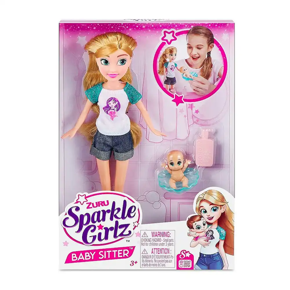 ZURU Sparkle Girlz Babysitter Fashion Dressup Kids/Children Doll Playset 3+