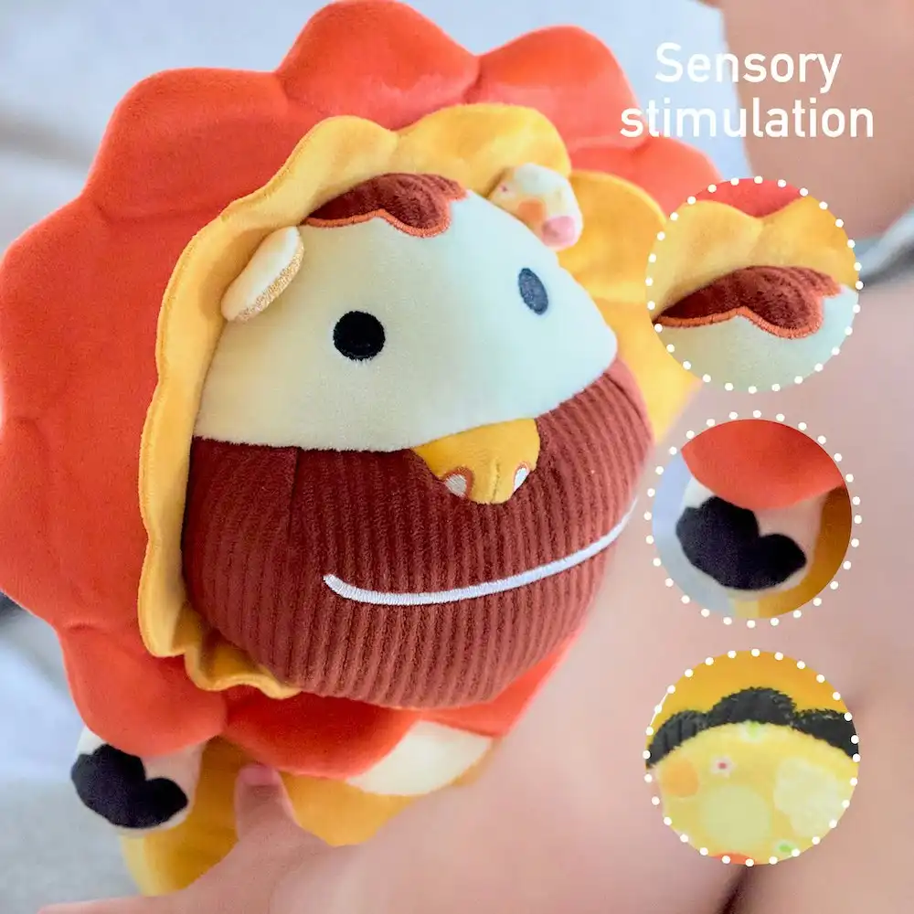 Marcus & Marcus Soft Marcus Lion Companion Toy Cuddle Plush Baby/Infant 0m+ Red