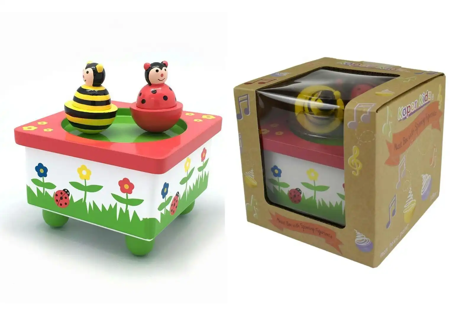 Kaper Kidz Toddler Dancing Magnetic Music Box Bee/Lady Bird Fun Sound Toy 18m+